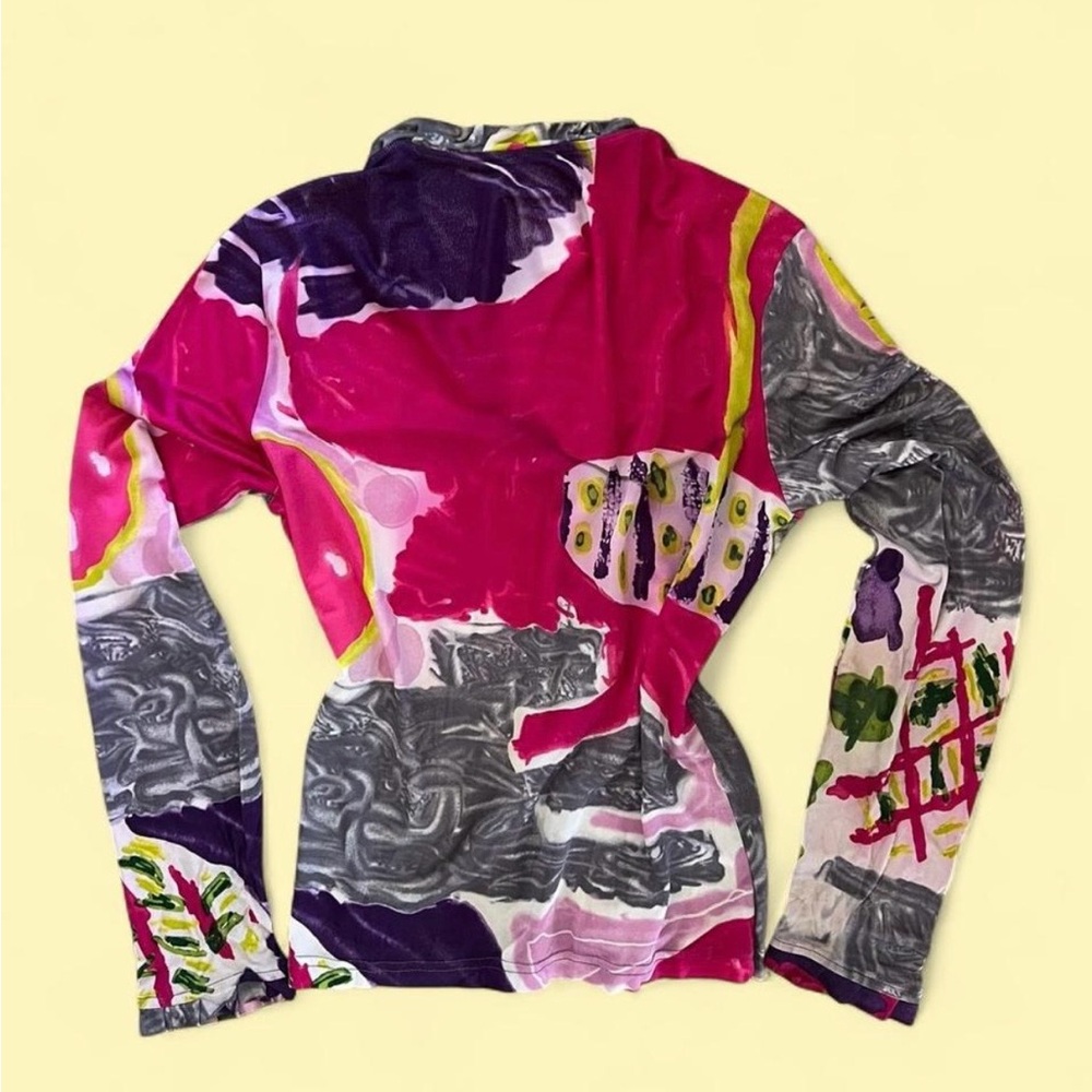 Vintage Christian LaCroix abstract motif button up cardigan - Picture 2 of 4